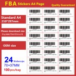 Adhesive Sticker Supplier - 210297 mm Custom Size 100 Pcs Color Printing Disposable Private Label LOGO UPC