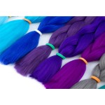 Braiding Hair Extensions Manufacturer - 100g 24Inch High Temperature Ombre Jumbo Synthetic for Twist Crochet Braids