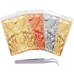 Foil Leaf Flakes Supplier - 3G Imitative Gold Silver Copper for Nail Art DIY Crafts Beauty Glitter