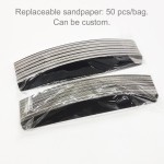Metal Nail File Factory - Factory Hot Half Moon 100/180 Grit Replaceable Sandpaper Stainless Steel