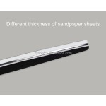 Stainless Steel Nail Files Manufacturer - Factory Half Moon 100/180 Grit Replaceable Sandpaper