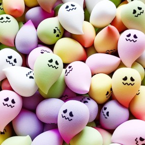 Halloween Makeup Sponge Manufacturer - Custom Ghost Vegan Beauty Sponge Latex Free with Printing