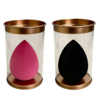 Makeup Sponge Packaging Factory - Latex Free Ultra Soft Blender with Rose Gold Tube Packaging