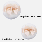 Hand Sewn Powder Puff Supplier - High Quality Bow Velour Double Sided Loose Powder Puff