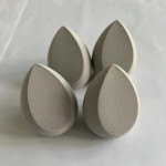 灰色美妆蛋厂家-超软定制logo无乳胶材料代工