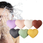 Washable Konjac Sponge Manufacturer - 100% Natural Organic Washable Heart Shape Konjac Baby Sponge
