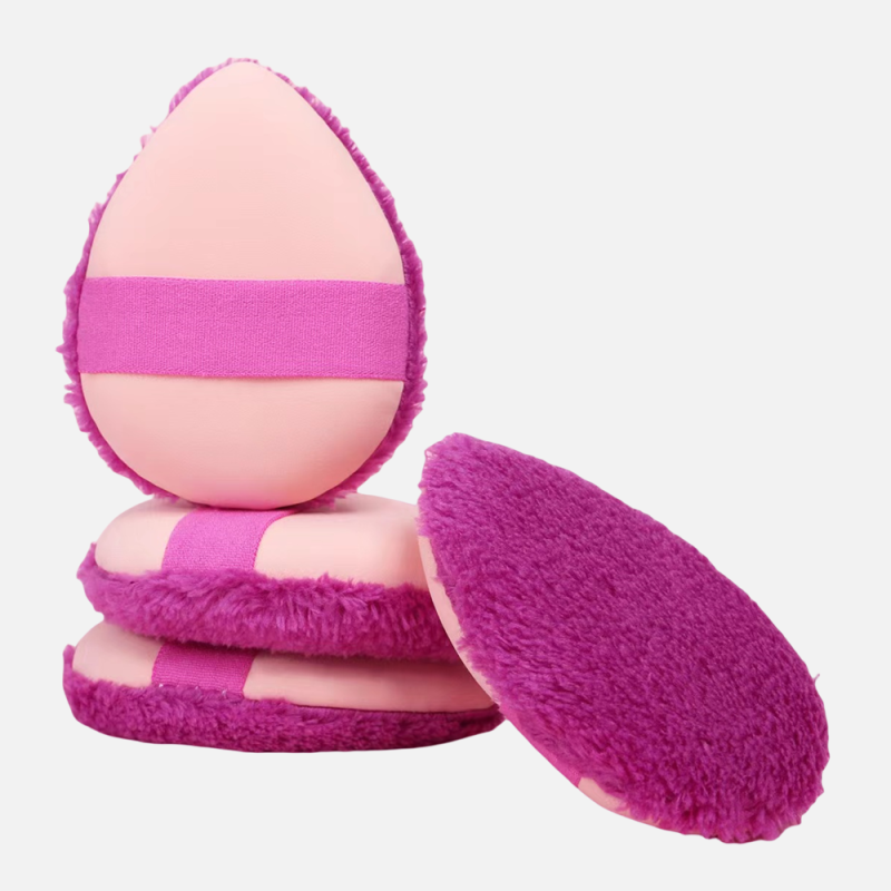 Loose Powder Puff Manufacturer - Custom Logo Double Side Latex Free Soft Velvet Cosmetic Puff