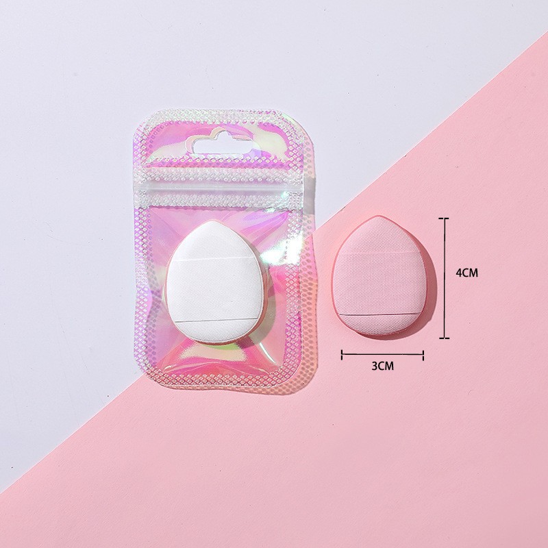 Finger Powder Puff Supplier - Mini Finger Puff Non Latex Water Drop Sponge with Glitter Bag