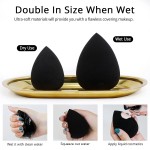 Black Makeup Blender Factory - Custom Logo Soft Vegan Black Makeup Blender Beauty Sponge