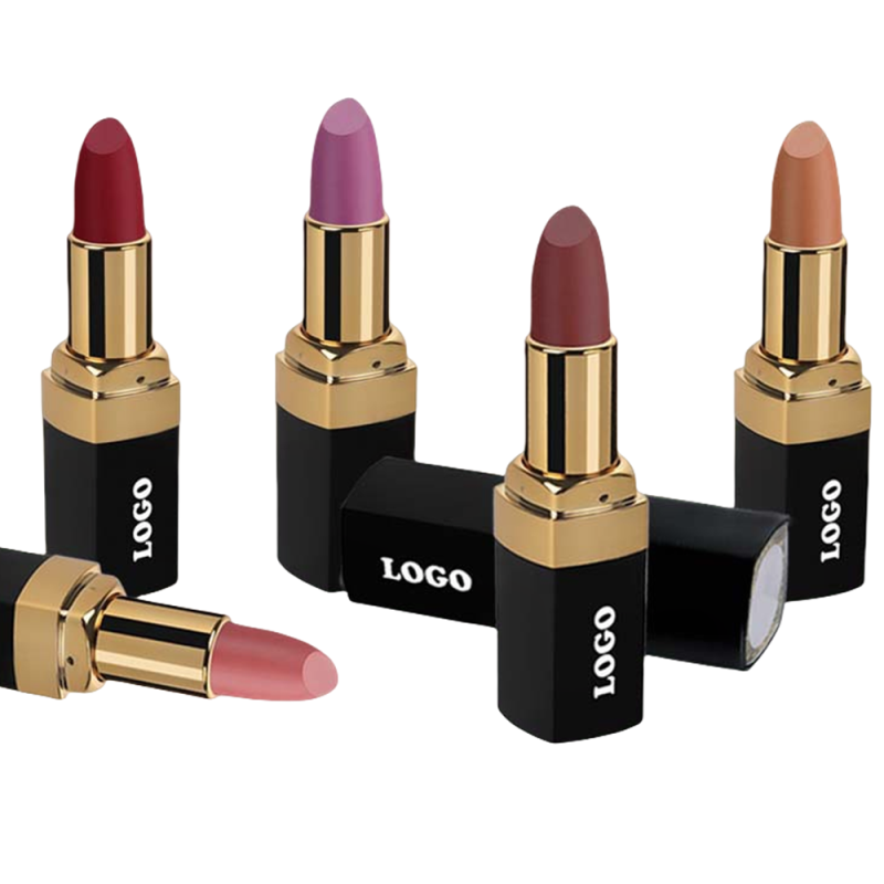 Golden Lipstick Supplier - Create Your Brand Golden Matte Velvet Finish Long-lasting Transfer Proof