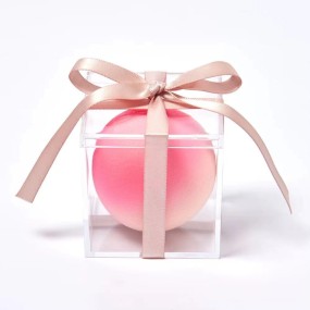 Peach Makeup Sponge Supplier - Large Peach Marshmallow Makeup Sponge Soft Custom Logo Microfiber