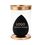 Rose Gold Packaging Supplier - Private Label Cylinder Packaging with Latex Free Makeup Sponge