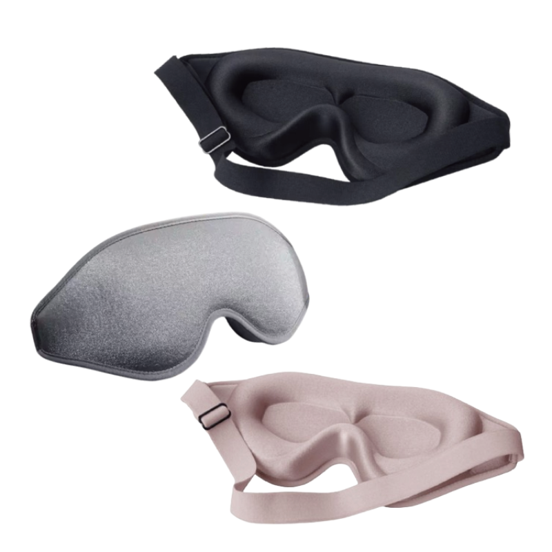 Contoured Eye Mask Manufacturer - Hot Selling 100% Blackout Custom Logo 3D Contoured Cup No Pressure