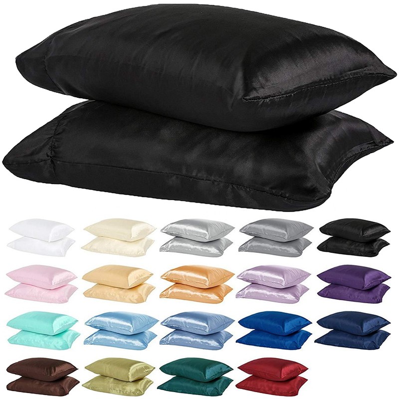 Silk Pillowcase Manufacturer - 20x26 Inches Washed Silk Hidden Zipper Plain Color for Home Hotel