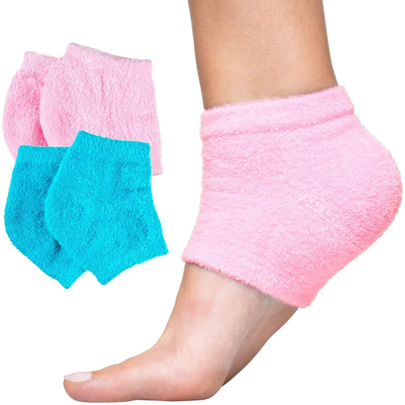 Gel Socks Factory - Gel Heel Crack Socks Mesh Breathable Cotton Socks Heel Protection Half Silicone Heel Covers