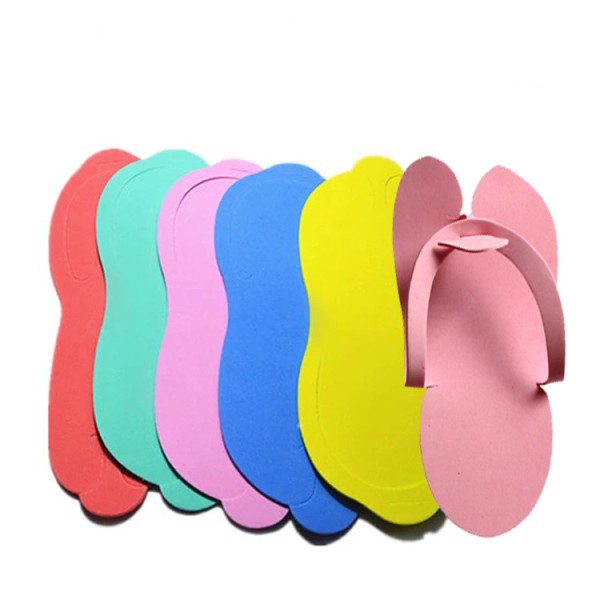 Pedicure Slipper Supplier - High Quality Eva Disposable Foam Spa Flip Flops Sewing Slippers