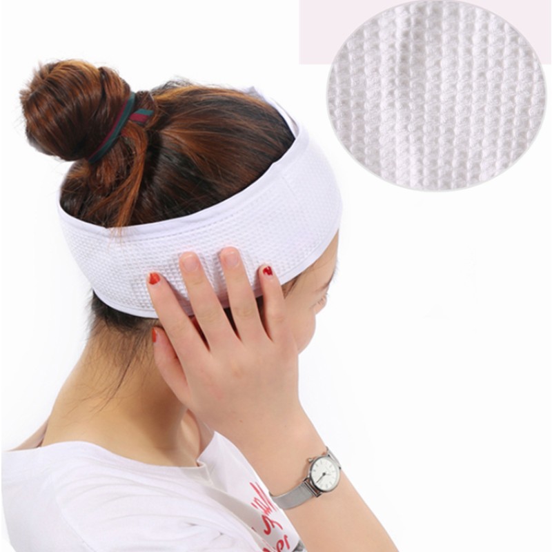 Luxury Spa Headband Supplier - High Quality Elastic White Skin Care Head Bands Wrap