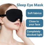 Adjustable Sleep Mask Factory - Custom Logo Adjustable Blackout Sleep Mask Travel Cotton Eye Mask