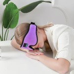 Smart Sleep Mask Factory - High Quality Purple Smart Wireless 3D BT 5.0 Sleep Mask Knit Music-Playing