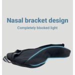 Black Sleep Mask Manufacturer - Custom Logo Black Cotton Sleep Mask with Elastic Strap Blackout