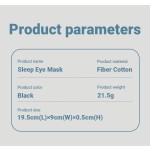 Black Sleep Mask Manufacturer - Custom Logo Black Cotton Sleep Mask with Elastic Strap Blackout