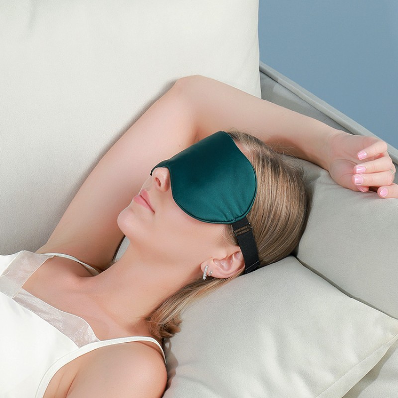 Unisex Eye Mask Factory - High Quality Adjustable Silk Eye Mask Custom Logo Unisex Travel Sleep Blindfold