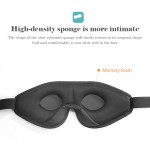 Blindfold Eye Mask Factory - OEM Private Label Blindfold Blue 3D Knit Eye Mask Elastic Strapped Weighted