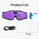 Printed Bluetooth Mask Factory - Custom Printed Logo Eye Mask Bluetooth 3d Bluetooth Sleep Mask for Sleeping