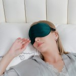 Contour Silk Mask Manufacturer - Custom Luxury Contour Silk Elastic Strap Blackout Sleep Eye Mask with Logo