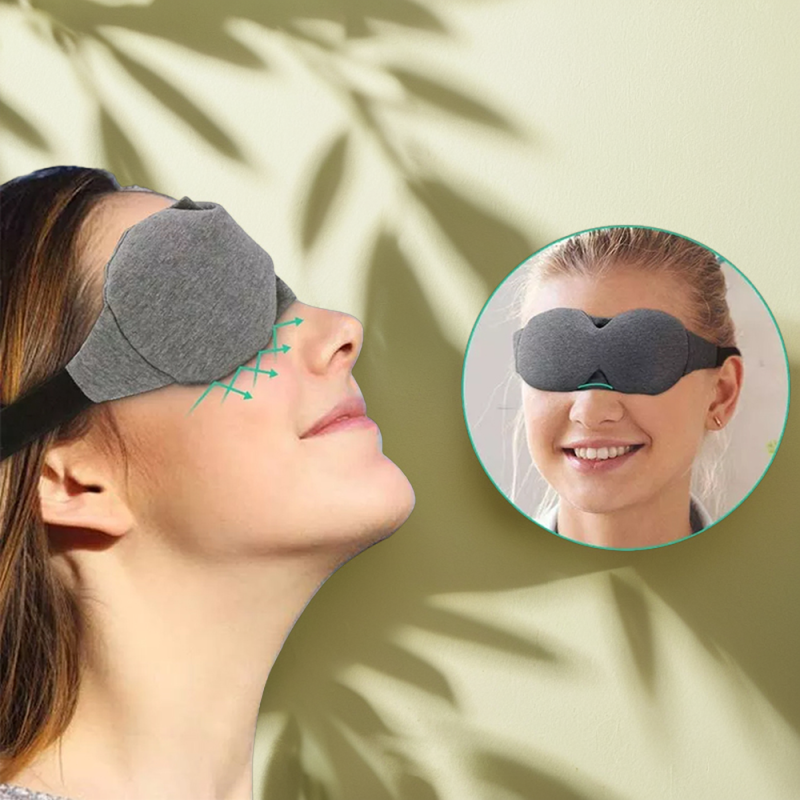 Blindfold Eye Mask Manufacturer - Costume Logo Cotton Sleep Mask Black Out Blindfold Eye Mask for Home