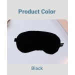 Black Sleep Mask Manufacturer - Custom Logo Black Cotton Sleep Mask with Elastic Strap Blackout