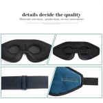 Blindfold Eye Mask Factory - OEM Private Label Blindfold Blue 3D Knit Eye Mask Elastic Strapped Weighted