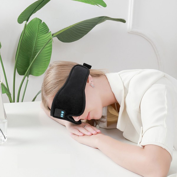 Contoured Bluetooth Mask Factory - 3D Contoured Smart Wireless Sleep Eye Mask with Bluetooth Headphones Knit