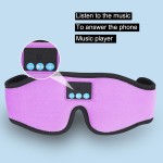 Memory Foam Bluetooth Mask Factory - Custom Logo 3D Memory Foam Bluetooth Sleep Mask Comfortable Rose Color