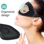 Adult Sleep Patch Manufacturer - Adult 3D Elastic Strap Sleep Patch Mask Black Shading Knit Technics