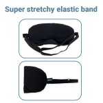 Adjustable Sleep Mask Factory - Custom Logo Adjustable Blackout Sleep Mask Travel Cotton Eye Mask