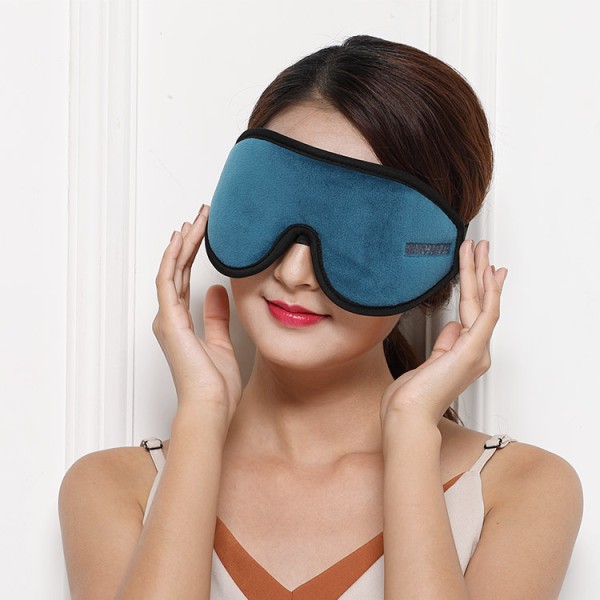 Adult Sleep Patch Manufacturer - Adult 3D Elastic Strap Sleep Patch Mask Black Shading Knit Technics