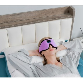 Printed Bluetooth Mask Factory - Custom Printed Logo Eye Mask Bluetooth 3d Bluetooth Sleep Mask for Sleeping