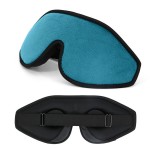 Blindfold Eye Mask Factory - OEM Private Label Blindfold Blue 3D Knit Eye Mask Elastic Strapped Weighted
