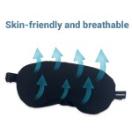 Adjustable Sleep Mask Factory - Custom Logo Adjustable Blackout Sleep Mask Travel Cotton Eye Mask