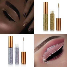 Glitter Gel Manufacturer - Wholesale Luxury Brand Long Lasting 5-color Glitter Gel Makeup Face Body Cosmetic Eyeshadow