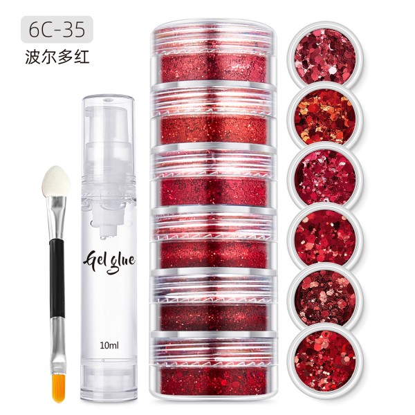 Glitter Gel Kit Factory - Private Label 11 Colors Eyeshadow Glitter Glue Gel Kit Long Lasting Glitter Gel Festival Party