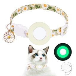 夜光宠物项圈厂家-防水Airtag仓用于猫咪
