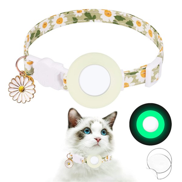 夜光宠物项圈厂家-防水Airtag仓用于猫咪