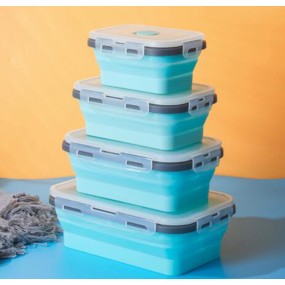 Pet Food Container Factory - Foldable Silicone Snack Storage Box