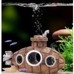 水族箱装饰供应商-潜水艇主题鱼类藏身洞