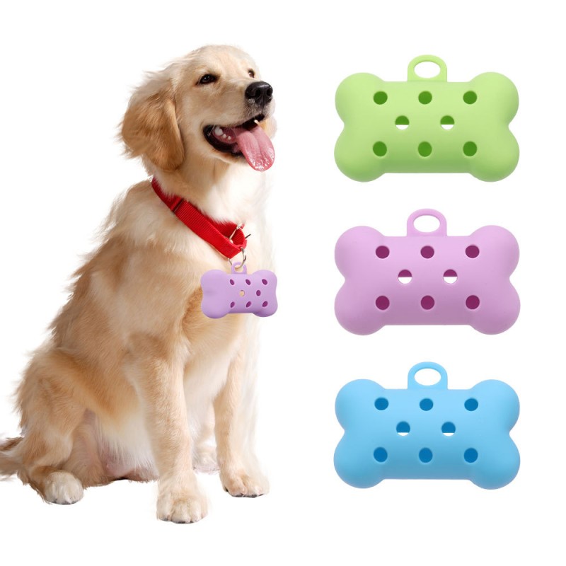 Bone Shape Pet Poop Bag Dispenser Factory - Silicone Carabiner Holder