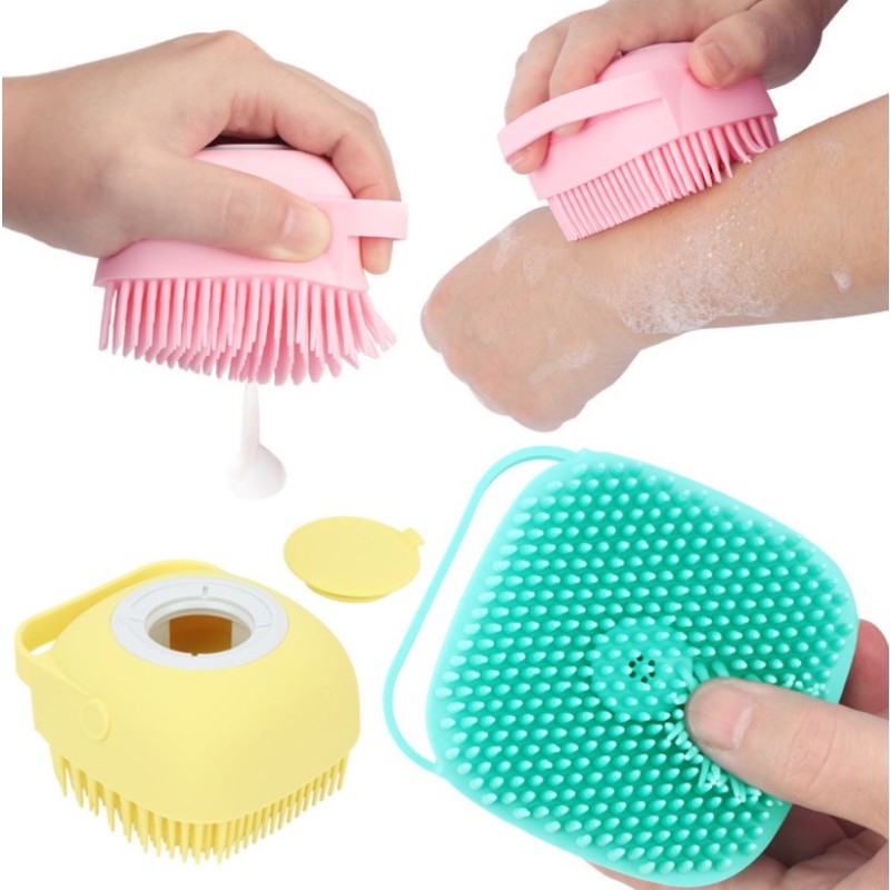 Pet Shower Brush Factory - Silicone Body Massage Tool with Shampoo Holder