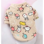 宠物服装供应商-卡通动物图案绒布服装