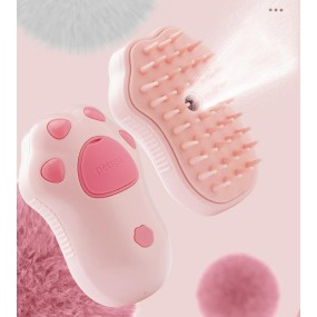 Pet Steam Brush Supplier - Electric Paw Shape Hair Removal Cleaner